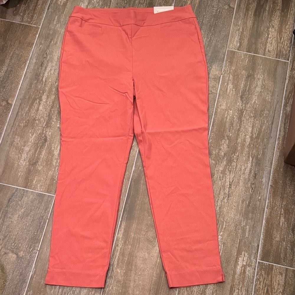 Chico's Terracotta Slim Trousers